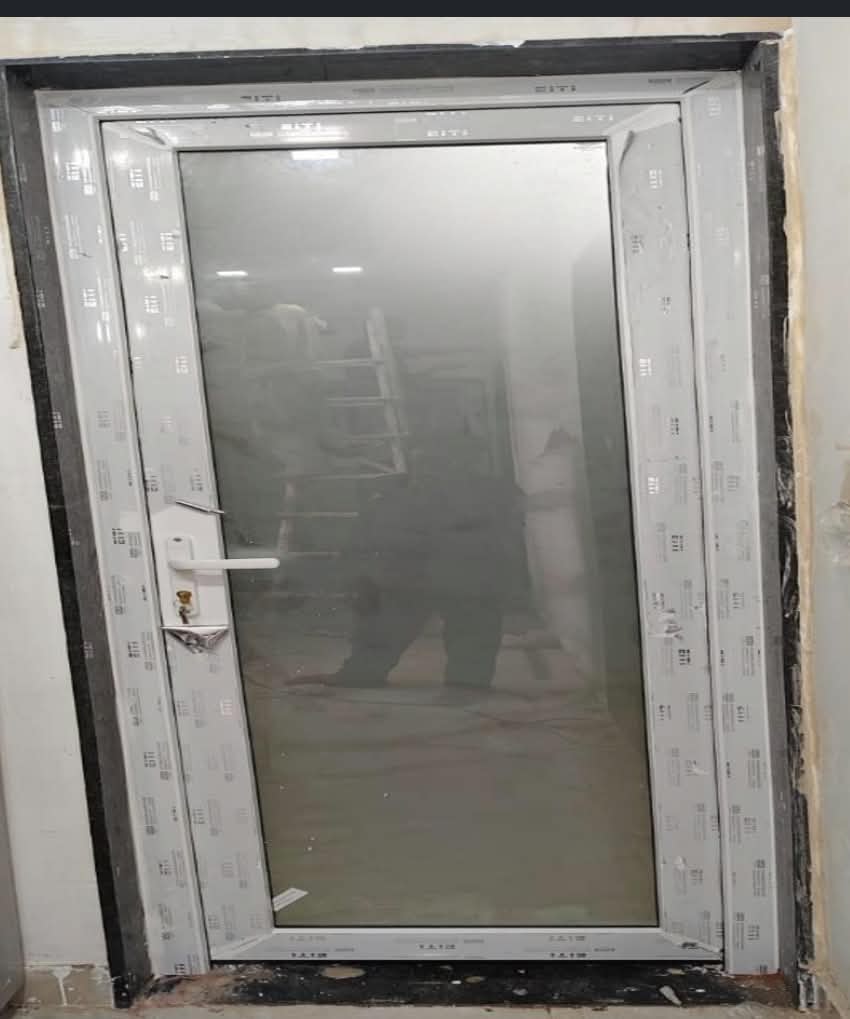 White aluminium window detail